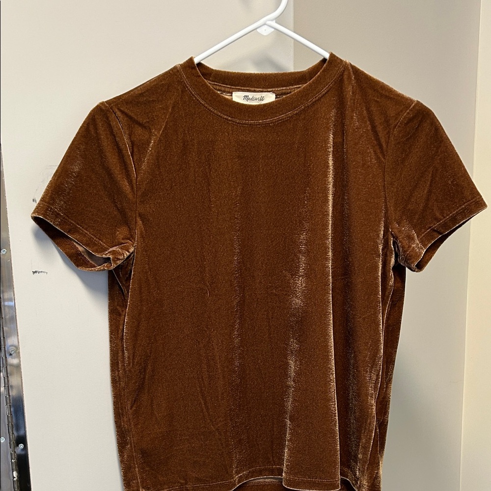 Madewell Rich Brown Velvet Tee